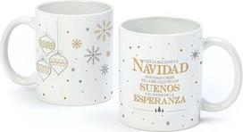 „Mopec NG7“ Kalėdinis puodelis su užrašu „Snowflake“ – auksinis – 325 ml – 8,1 cm x 9,5 cm x 8 cm