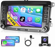 „Motordi“ „Android“ automobilių radijas, skirtas „VW Golf 5“, „6 Seat“, „Skoda Passat“ ir „Polo“ modeliams – „2+64G“ belaidis „Android Auto“ ir „Apple CarPlay“ palaikantis automobilių radijas su 7 colių HD jutikliniu ekranu, 2 DIN dydžio, su GPS, WLAN, FM