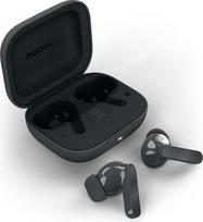 „Motorola Moto Buds Bass“ ausinės – visiškai bevielės stereo (TWS) ausinės, skirtos skambučiams ir muzikai klausytis, su „Bluetooth“, juodos spalvos