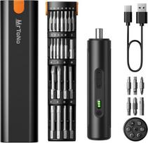 „MrToNo“ elektrinis atsuktuvas, akumuliatorinių atsuktuvų rinkinys, 3 sukimo momento lygiai, 1500 mAh akumuliatorius, 33 magnetiniai antgaliai, LED lemputė, įkraunamas įrankis baldams, savarankiškiems darbams ir namų remontui