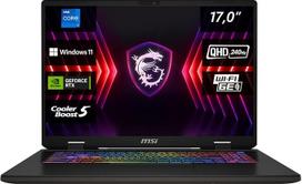 „MSI Sword 17 HX“ žaidimų nešiojamasis kompiuteris, 17 colių QHD+ ekranas, „Intel Core i7“ procesorius 14700HX, 16GB DDR5 RAM, 1 TB SSD, „NVIDIA® GeForce RTX™ 4070“, „Windows 11 Home“, QWERTZ klaviatūra, juodos spalvos, B14VGKG-037
