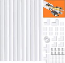 „MUDEELA“ baltas lipnus kabelių kanalas, 4 m PVC kabelių danga, kabelių kanalas, skirtas paslėpti kabelius, TV kabelių kanalas, skirtas visiems maitinimo laidams namuose ir biure, 10 vnt. pakuotė, ilgis 40 cm, plotis 3 cm, aukštis 1,7 cm