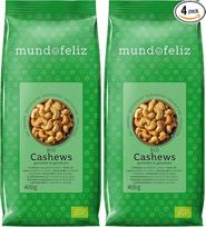 „Mundo Feliz“ ekologiški skrudinti ir pasūdyti anakardžiai, 2 x 400 g (2 vnt. pakuotė)