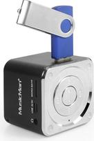 „MusicMan“ nešiojamas garsiakalbis „Mini Soundstation“ – MP3 grotuvas, USB, „MicroSD“ kortelių palaikymas, 5 valandų baterijos veikimo laikas – idealus kelionėms (juodos spalvos)