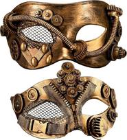 „MYSEUNI“ mechaninė steampunk stiliaus kaukė – steampunk stiliaus Helovino, vyriškų vakarėlių, išleistuvių ir Kalėdų kaukė