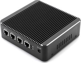 „N2940“ keturių branduolių ugniasienės mikroįrenginys, mini kompiuteris, maršrutizatorius su 4GB RAM ir 64GB SSD, 4 RJ45 1Gbe prievadais, suderinamas su „pfSense“ ir „OPnSense“