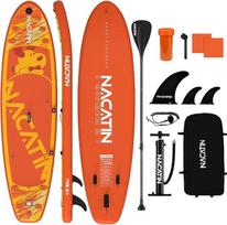 „NACATIN SUP“ lenta suaugusiems, pripučiama stovėjimo ir irklavimo lenta, 320 cm (10 pėdų 6 colių), su reguliuojamu irklu, siurbliu, kuprine, remonto rinkiniu; idealiai tinka tiek pradedantiesiems, tiek pažengusiems vartotojams
