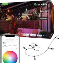 „Nanoleaf Essentials Matter“, lauko LED šviesų girlianda, 30 m pradedančiųjų rinkinys (RGBICW) – išmaniosios ir daugiakolorės, 16 mln. spalvų, IP65 atsparumas vandeniui, 40 reguliuojamo ryškumo lempučių, „Wi-Fi“, „Bluetooth“ ir suderinamos su „Matter“
