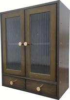 „Nanzhu“ organizatorius su magnetinėmis durelėmis, darbo paviršiumi, daiktų laikymo spintele | Matmenys 37x17x47 cm, su reguliuojamais lentynų aukščiais, universali komoda, skirta virtuvei, vonios kambariui, miegamajam, svetainei ir biurui