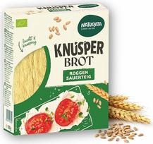 „NATURATA“ ekologiškos traškios duonos rugių raugo 100 g – 12 riekelių – plonos traškios duonos riekelės iš neskaldytų rugių – vegetariška duonos alternatyva, skirta užtepams ir padažams – veganiškas užkandis kelionei
