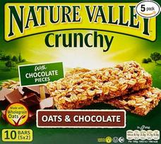 „Nature Valley“ avižos ir šokoladas, 5 vnt. pakuotė (5 x 210 g)
