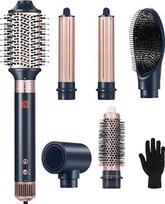 „NDLT Hairstyler“ 6-in-1 plaukų formavimo prietaisas, 120 000 apsisukimų per minutę plaukų formavimo prietaisas su itin koncentruota jonų technologija, šilto oro šepetys, plaukų džiovintuvas, ištiesinimo šepetys ir garbanų suktukas, skirtas greitam džiovi