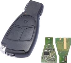 „NEC“ nuotolinio valdymo pultas, 433 MHz, skirtas „Mercedes-Benz“ modeliams W169, W202, W203, W208, W210, W245 | „NEC“ lustas, FCC ID: IYZ 3312, raktas-kortelė, išmanusis nuotolinio valdymo raktas, 3 mygtukų pultelis