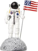 „Needzo“ astronautas Mėnulyje – patriotiškas stalo ir knygų lentynos papuošalas, 4 x 3,75 x 7 coliai