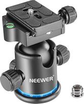 „Neewer Pro“ metalinė trikojio stovo rutulinė galvutė, besisukanti 360 laipsnių kampu, su 1/4 colio greitojo tvirtinimo plokštele, burbuliniu lygintuvu, skirta trikojui, monopodui, slideriui, DSLR fotoaparatui ir vaizdo kamerai, sveriančiai iki 17,6 svarų