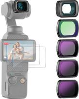 „NEEWER“ FL-B14 ND filtrų rinkinys (4 vnt.) Suderinamas su „DJI Osmo Pocket 4“ ir „3 Creator Combo“ priedais su 0,75X plataus kampo objektyvu ir ekrano apsauga, ND16, ND64, ND256 pilkieji filtrai, juodas difuzinis filtras, 1/4