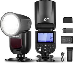 „NEEWER Z1-S“ TTL blykstė su apvaliu galvutės dizainu, skirta „Sony“ fotoaparatams, 76 Ws, 2,4 GHz, 1/8000 s HSS, 10 lygių LED lemputė, 2600 mAh ličio baterija, 480 fotografijų esant maksimaliam galingumui, blykstės pakrovimo laikas – 1,5 s