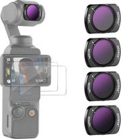 „NEEWER“ magnetinių ND/PL filtrų rinkinys, suderinamas su „DJI Osmo Pocket 3“ / „Pocket 4“ / „Xtra Muse“; 4 vnt. veiksmo kamerų filtrų rinkinys (ND8/PL, ND16/PL, ND32/PL, ND64/PL) + 2 ekrano apsaugai ir kiti priedai