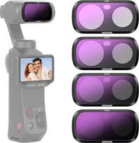 „NEEWER“ ND filtrų rinkinys, suderinamas tik su „Insta360 Luna Ultra“, ND8 + ND16 + ND32 + ND64 HD neutralaus tankio filtrai, skirti fotografavimui su stabilizatoriumi ir veiksmo kamera – priedų rinkinys, FL-L01