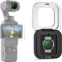 „NEEWER“ reguliuojamasis ND filtras, suderinamas su „DJI Osmo Pocket 3“ / „Pocket 4“ / „Xtra Muse“; magnetinis, daugiasluoksniu padengtas ND2–32 neutralaus tankio filtras, skirtas veiksmo kameroms; komplekte yra ekrano apsauginė plėvelė ir dėklas