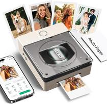 „Nelko Photo Printer PP02“ – spalvotas nešiojamas mini nuotraukų spausdintuvas, skirtas išmaniesiems telefonams, rašalinis lipdukų spausdintuvas, lipnios nuotraukos, skirtos „iOS“ ir „Android“ įrenginiams, linksma redagavimo programa, baltos spalvos