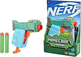 „Nerf MicroShots“ „Minecraft Guardian“ mini šautuvas – „Minecraft Guardian“ mobo dizainas – komplekte yra 2 oficialūs „Nerf Elite“ strėlės, įvairių spalvų