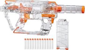 „Nerf Modulus Ghost Ops Evader“ motorizuotas šautuvas – šviečiantys skaidrūs šautuvai ir vamzdžio prailginimas, komplekte yra 12 oficialių „Nerf Elite“ strėlių (tik „Amazon“)