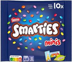 „Nestlé Smarties Mini“ – mažos pieno šokolado saldainės, supakuotos po vieną, 144 g
