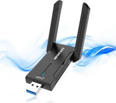 „NEWFAST“ 5400Mbit/s USB belaidžio tinklo raktas kompiuteriui, „Wi-Fi 6E“ USB belaidžio tinklo adapteris | Trijų dažnių (6 GHz/5 GHz/2,4 GHz), WPA3 šifravimas, MU-MIMO, įdiegtas tvarkyklė, skirtas tik „Windows 10“/„Windows 11“