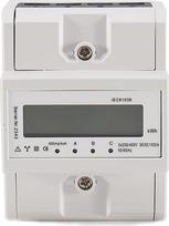 „NEWFUN“ elektros skaitiklis, 3-fazis 4-laidinis kalibruotas trifazis skaitiklis, 230 / 400 V, 5–100 A, LCD skaitmeninis elektros skaitiklis, trifazis srovės skaitiklis, DIN bėgelis, skirtas montuoti ant DIN bėgelio kaip tarpiniam skaitikliui, srovė