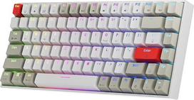 „Newmen GM840“ 80 % mechaninė klaviatūra, „TCL“ laidinė ir belaidė klaviatūra, USB-C, 2,4 GHz ir „Bluetooth“, „Anti-Ghosting“ funkcija, RGB apšvietimas, suderinama su „Mac“ ir „Android“, „Gateron“ jungikliai (G-Red)
