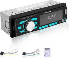„NHOPEEW“ 1 DIN automobilių radijas su „Bluetooth“ – FM radijo imtuvas, palaiko FM radijo imtuvą, USB, USB atmintinę, AUX įvestį ir TF kortelę