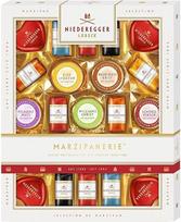 „Niederegger Marzipanerie“, 1 vnt. po 298 g, sudėtyje – elegantiškos marcipano širdelės, įdaryti taleriai ir populiariausi klasikiniai saldainiai, apvilkti tamsaus ir pieno šokolado sluoksniu, marcipano dovanų rinkinys
