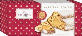 „Niederegger“ marcipano stollenas, 1 vnt. po 750 g. Išskirtinis konditerijos gaminys, pagardintas sultingu marcipanu. Puikiai tinka dovanoti. Populiarus stollenas Advento ir Kalėdų laikotarpiui.