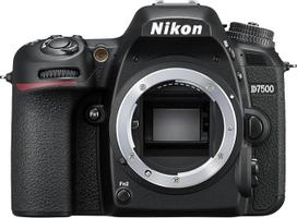 „Nikon D7500“ korpusas, 20,9 megapikselių skaitmeninis veidrodinis fotoaparatas, „Wi-Fi“, „Bluetooth“, 8GB SD kortelė „300x Premium Lexar“, juodos spalvos
