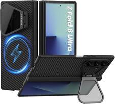 „Nillkin CamShield Prop“ magnetinis dėklas „Samsung Galaxy Z Fold 8 Ultra“, suderinamas su „MagSafe“, skaidri kamera apsauga, stovas, mobiliojo telefono dėklas, atsparus smūgiams apsauginis dėklas, juodos spalvos