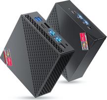 „NiPoGi AM06 PRO Mini PC W-11 Pro“, AMD Ryzen 7 7730U (8C/16T, iki 4,5 GHz) | 16GB DDR4, 512GB M.2 SSD mini stalinis kompiuteris, skirtas mokyklai ir biurui, dvigubas LAN, 4K trijų ekranų palaikymas, HDMI 2.0, Type-C, DP, „Wi-Fi 6“.