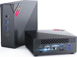 „NiPoGi AM06 PRO Mini PC W-11 Pro“, AMD Ryzen 5 7430U (6C/12T, iki 4,3 GHz) | 16GB DDR4, 512GB M.2 SSD, mini stalinis kompiuteris su „Wi-Fi 6“, skirtas biurui, mokyklai ir namams, dvigubas LAN, DP, HDMI, Type-C, 4K trijų ekranų palaikymas.