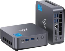„NiPoGi P3“ mini kompiuteris su „Core i5-12500H“ procesoriumi, 16GB RAM ir 512GB M.2 NVMe SSD | 12C/16T, „Iris Xe Graphics“, 4K trijų ekranų mini stalinis kompiuteris su „Windows 11 Pro“ biurui ir mokyklai, „Wi-Fi 6“, HDMI, „Type-C“, DP.