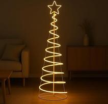 „NLIGHTING“ 180 cm 1200 LED spiralės formos eglutės lemputės, šilta balta