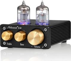 „Nobsound NS-10P Mini“ lempinis priešgarsinis stiprintuvas – „Audio Hi-Fi“ stereofoninis lempinis priešgarsinis stiprintuvas su aukštų ir žemų dažnių reguliavimu