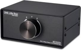 „Nobsound“ 1-IN-3-OUT XLR garso perjungiklis-selektorius, simetrinis garso keitiklis, 3-kanalis pasyvusis stereo garso perjungiklis (MC103 Pro 3-Out)