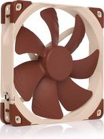„Noctua NF-A14 5V PWM“, 4 kontaktų aukščiausios klasės tylus ventiliatorius su USB maitinimo adapterio kabeliu (140 mm, rudas)