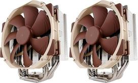 „Noctua NH-U14S“, tylus, aukštos kokybės procesoriaus aušintuvas „Tower“ tipo, 140 mm, rudas (2 vnt. rinkinys)