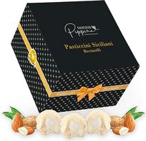 „NONNA PIPPINA“ Sicilijos pyragėliai, 600 g, tik „Ricciarelli“, tradiciniai rankų darbo minkšti migdolų pyragėliai iš Sicilijos, gražioje dovanų dėžutėje (dėžutės dizainas gali skirtis), be glitimo ir be laktozės