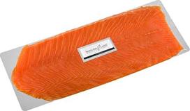 „Nordland-Lachs“ 400 g rūkytos lašišos | Škotijos lašiša – rankomis išfiletuota, rūkyta, supjaustyta ploniausiais griežinėliais