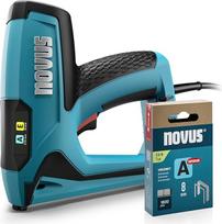 „NOVUS TOOLS“ elektrinis segtuvas J-120 su 1800 segtukų rinkiniu | Elektrinis segtuvas, skirtas ploniems 6–14 mm segtukams ir 16 mm vinims, apatinis įkrovimo mechanizmas, tikslus antgalis