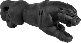 „Nupuyai“ obsidiano panteros statulėlė, išdrožta iš juodo akmens, gyvūno – leopardo – figūrėlė, kolekcinė skulptūra, skirta namų ar biuro stalo dekoravimui