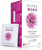 „Nutra Tea“ „NutraMENO“ žolelių arbata moterims – raudonojo dobilų arbata su šalaviju ir šatavario šaknimi – arbata menopauzės laikotarpiui – arbata, padedanti lengviau išgyventi menopauzę, ir „Meno Tea“ – tinka veganams – 20 atskirai supakuotų arbatos ma
