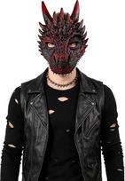 „OhMill 3D“ raudonoji drakono kaukė suaugusiems | Helovino ir cosplay kaukės, vakarėlių ir cosplay kostiumai, raudonos kaukės